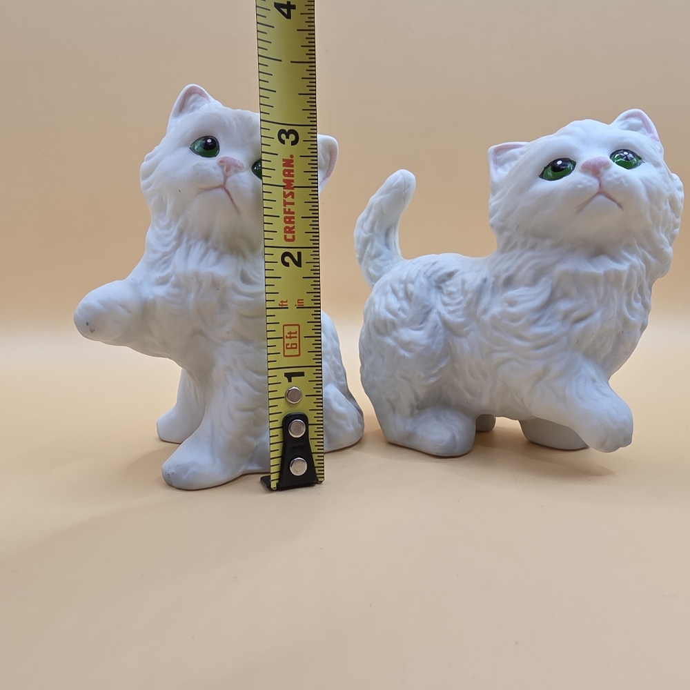 Vintage Homco Kittens Cats Set White Ceramic Persian Himalayan Figurines - Picture 4 of 5
